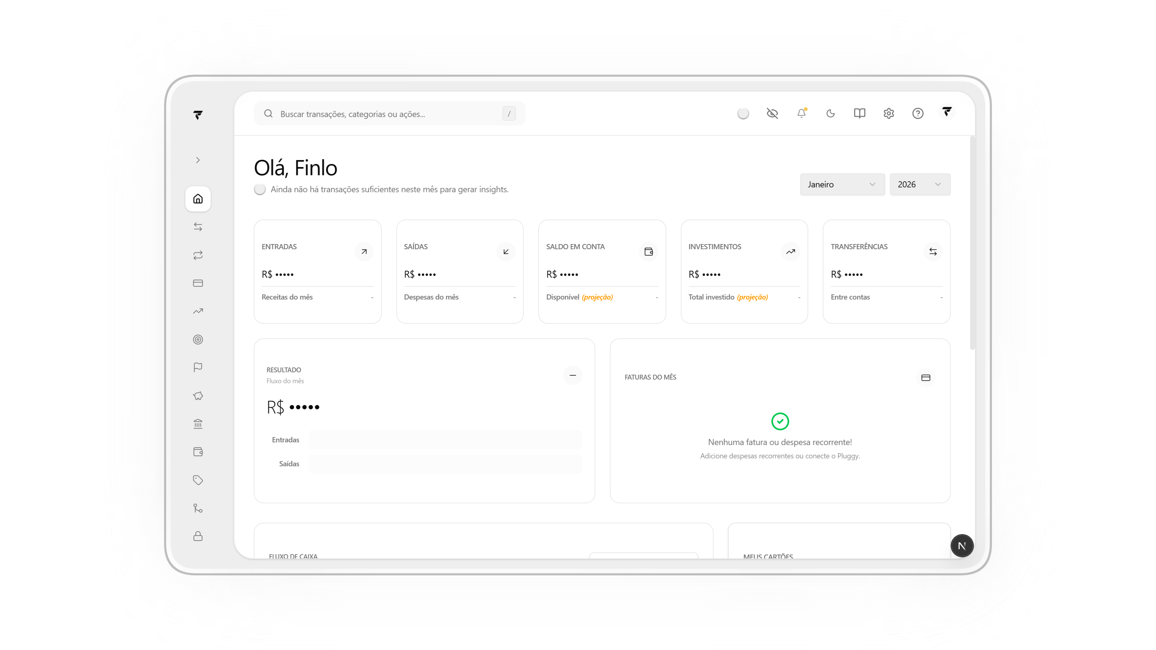 Finlo Dashboard Preview (Claro)